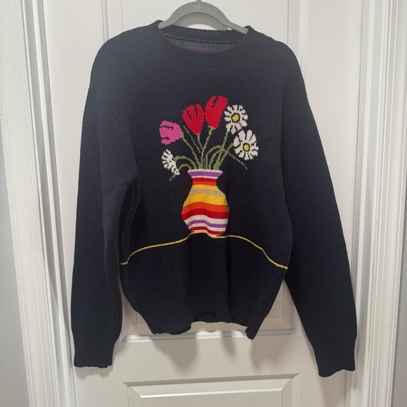 Gyles & George London Flowerpot Sweater Medium Navy Blue Wool Rowing Blazers - Picture 2 of 10
